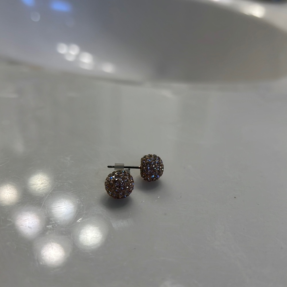 Swarovski pink stud earrings